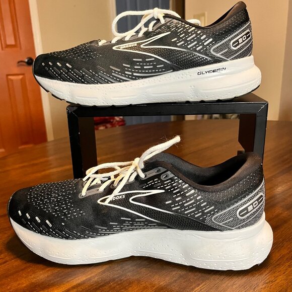 Men's Brooks Glycerin 20 Running Shoes in Black White and Alloy Colorway Size 12 - Picture 3 of 7
